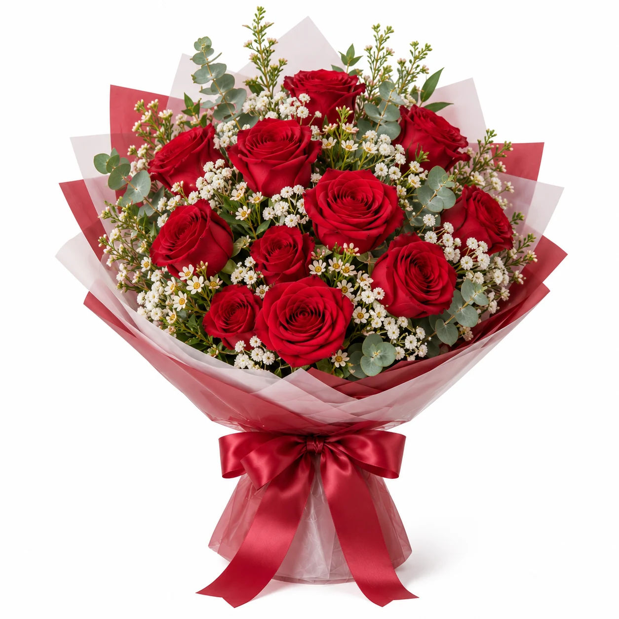 Rose Romance pink roses bouquet